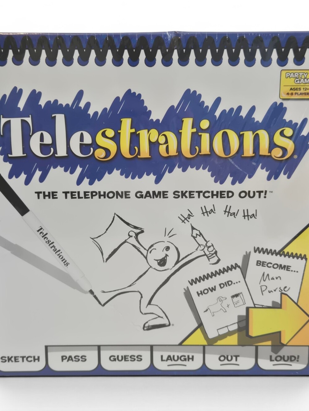 Telestrations Party Game Sketch Telephone USAopoly 4-8 Players, NEW Sealed